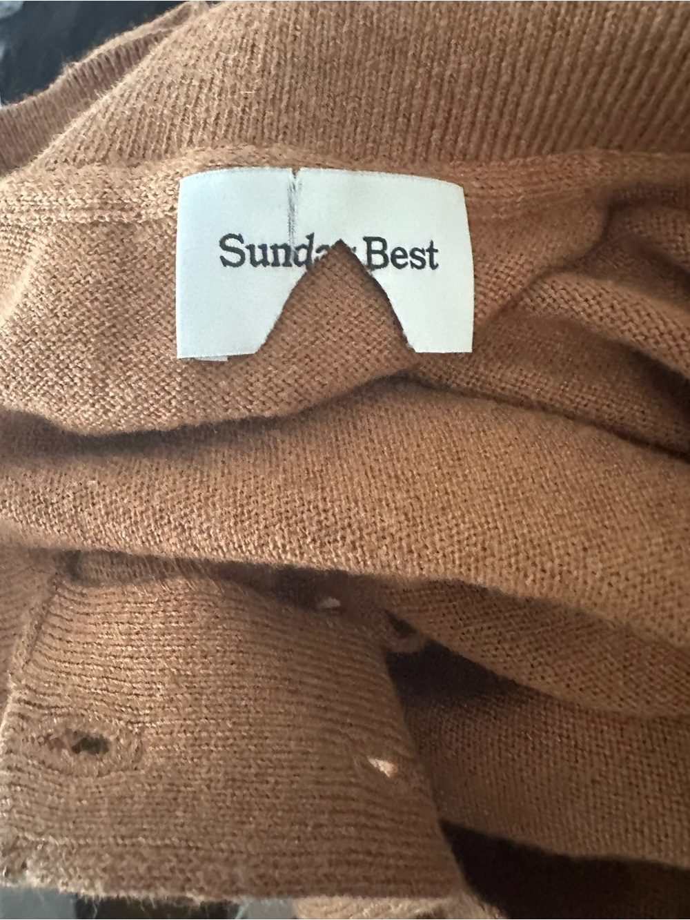 Sunday Best Brown Polo Sweater - Picture 4 of 4